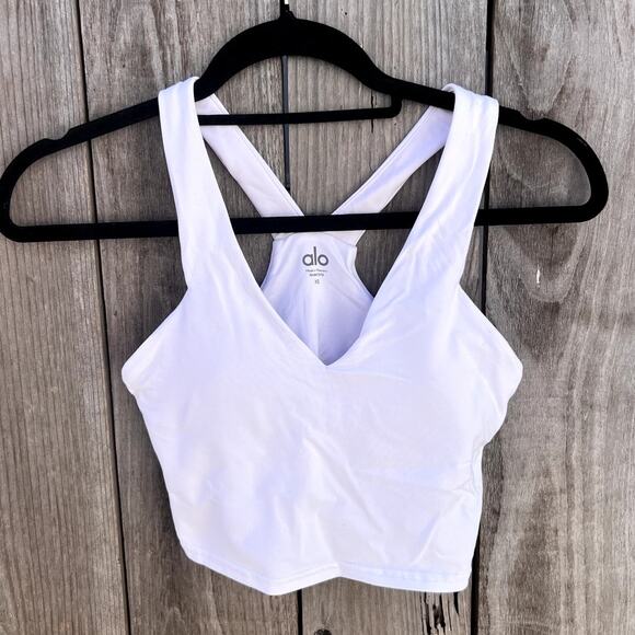 ALO Yoga | Airbrush Real Bra Tank White Size XS - Picture 2 of 6